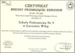 Certyfikat Szkoy Promujcej Zdrowie